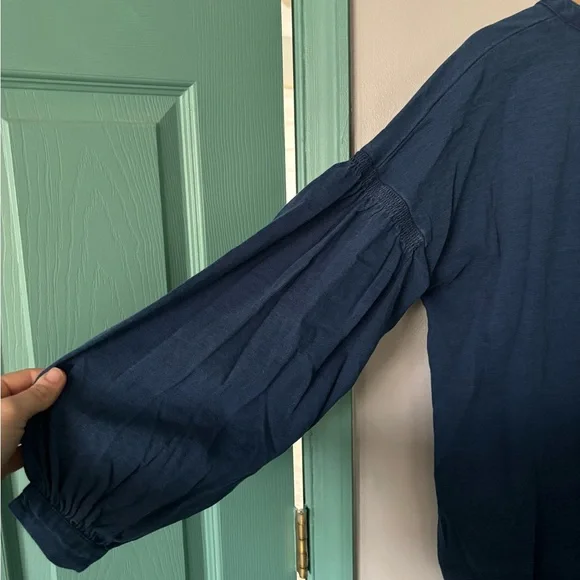 Fatface Indigo Puff Sleeve Tees - Picture 4 of 4